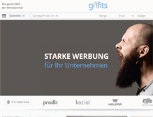 Tablet Screenshot of giffits-werbeartikel.ch